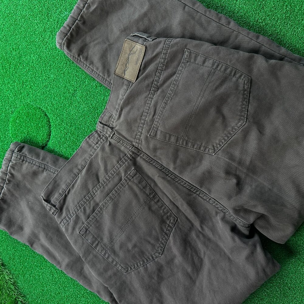 Windriver Water Repellent Lined Thick Warm Mens Work Pants Brown - 34x30 - Picture 9 of 10